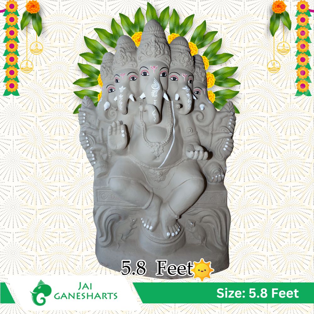5.8 Feet Clay Ganesh Idol Hyderabad, Clay Ganesh Idols Hyderabad, Buy