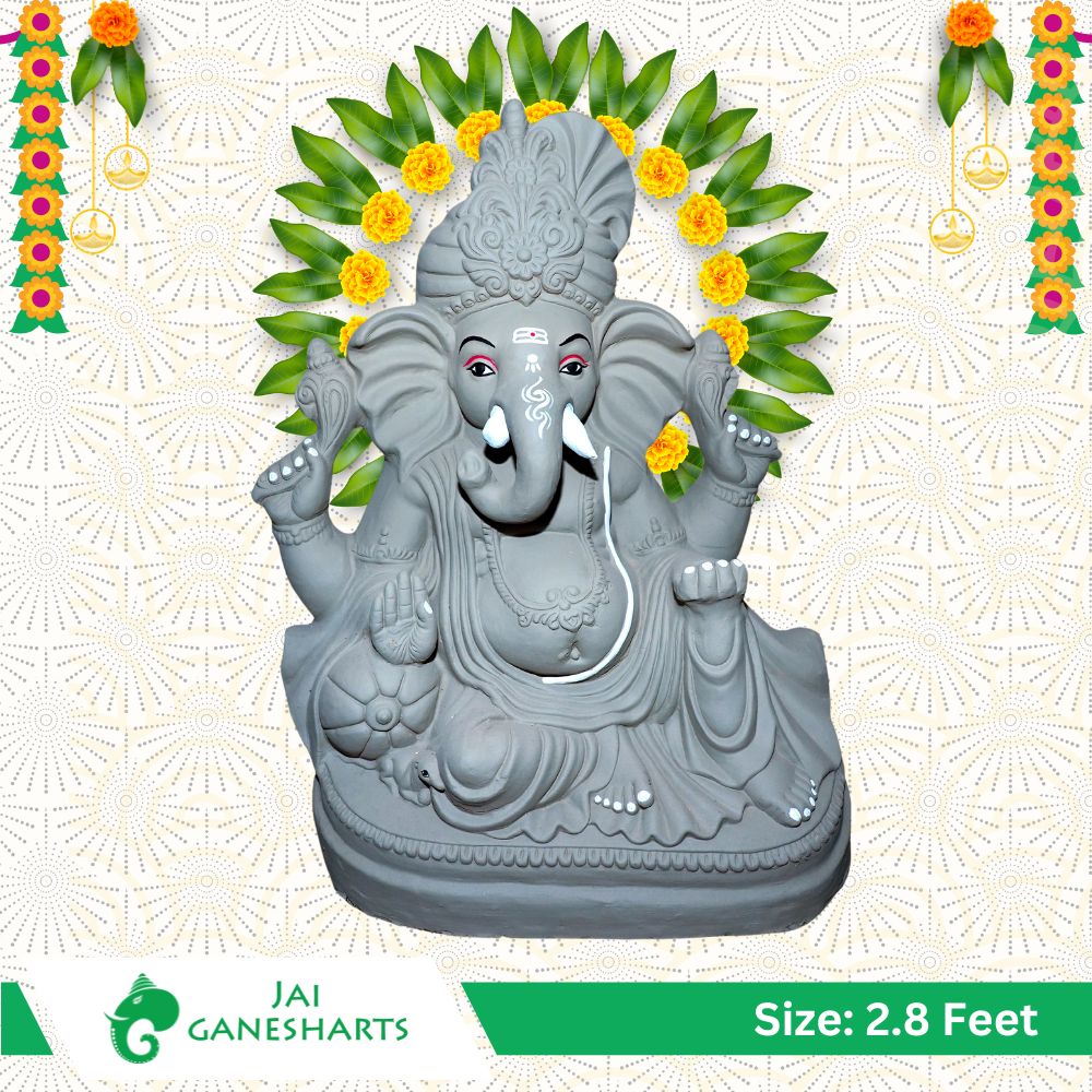 2.8 Feet Clay Ganesh Idol (Copy) Hyderabad, Clay Ganesh Idols