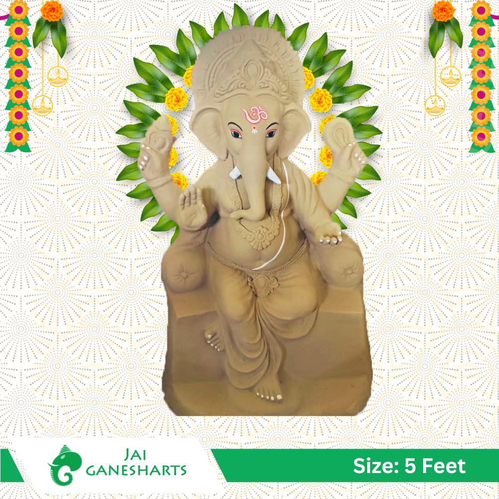 5 Feet Clay Ganesh Idol Hyderabad, Clay Ganesh Idols Hyderabad, Buy