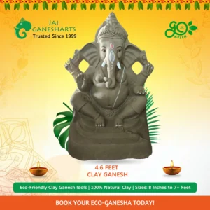 4.6 Feet Clay Ganesh Idol